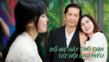Trà Long 'Mắt biếc' nói lời yêu thương với bố mẹ khiến MC Ngọc Lan xúc động