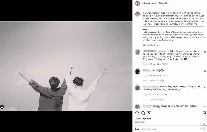 Cặp hot gay nổi nhất Instagram bất ngờ tuyên bố chia tay